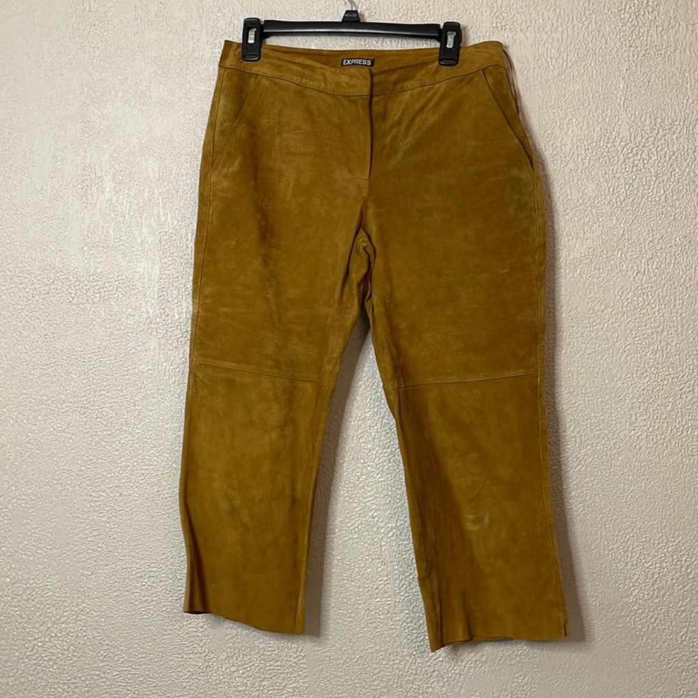 Express size 6 Leather Crop Pants